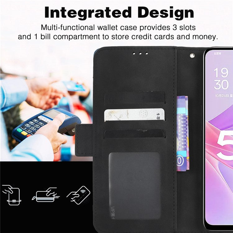 For Samsung Galaxy F14 5G Phone Case Wallet Stand Multiple Card Slots PU Leather Phone Cover - Blue