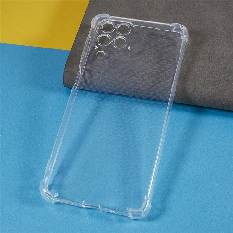 For Samsung Galaxy M53 5G Transparent Phone Case Reinforced Corner Anti-drop TPU Cover