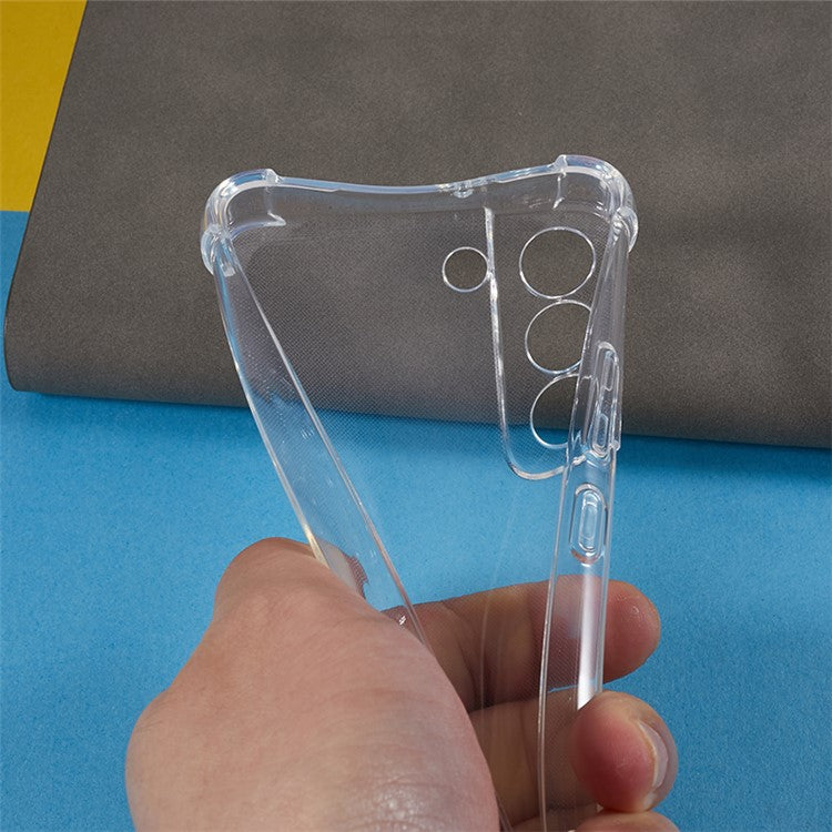For Samsung Galaxy S22 5G Back Cover Transparent Reinforced Corners Anti-drop TPU Phone Case