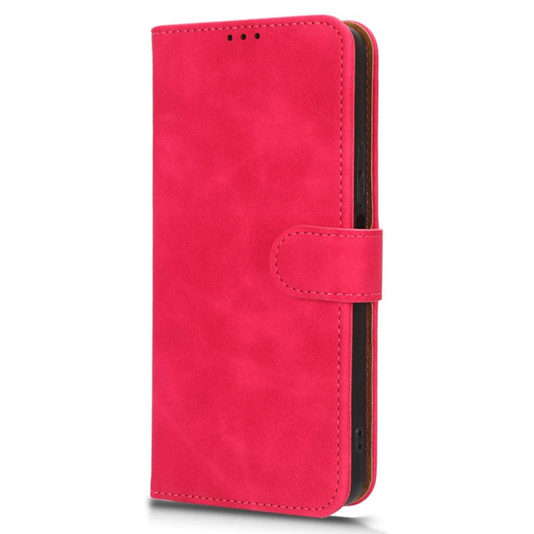 For Asus ROG Phone 7 5G / ROG Phone 7 Ultimate 5G Skin-touch Wallet Phone Case PU Leather Folding Stand  Cover - Rose