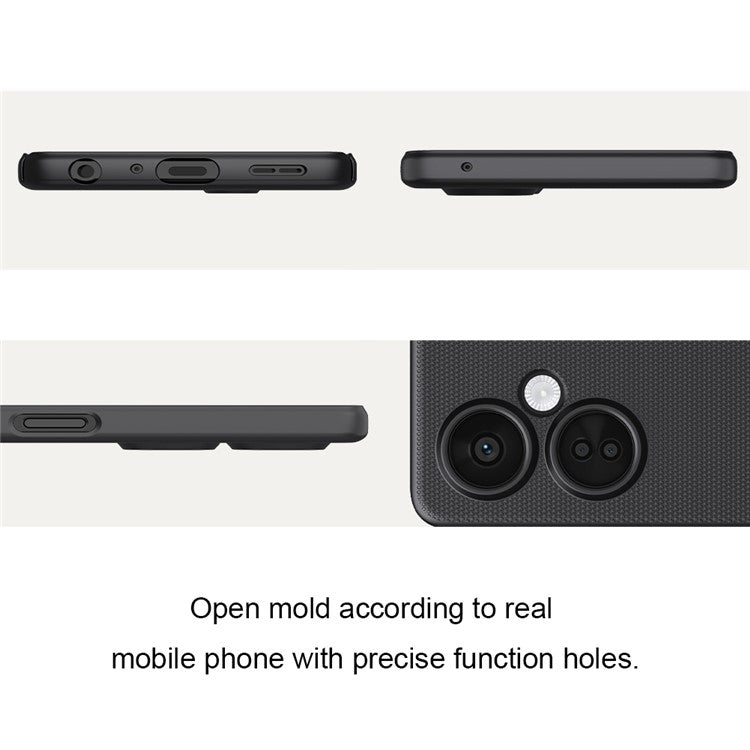NILLKIN Frosted Shield for OnePlus Nord CE 3 Lite 5G / Nord N30 5G Matte Shockproof Back Cover PC Phone Case - Black
