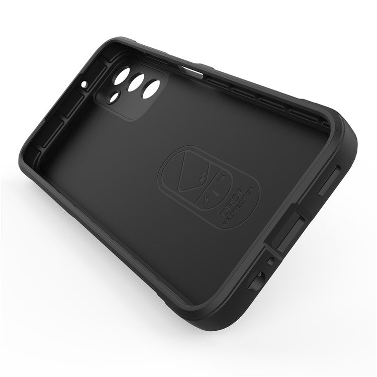 For Samsung Galaxy M14 5G Rugged Drop-proof Phone Case Soft TPU Back Cover - Black