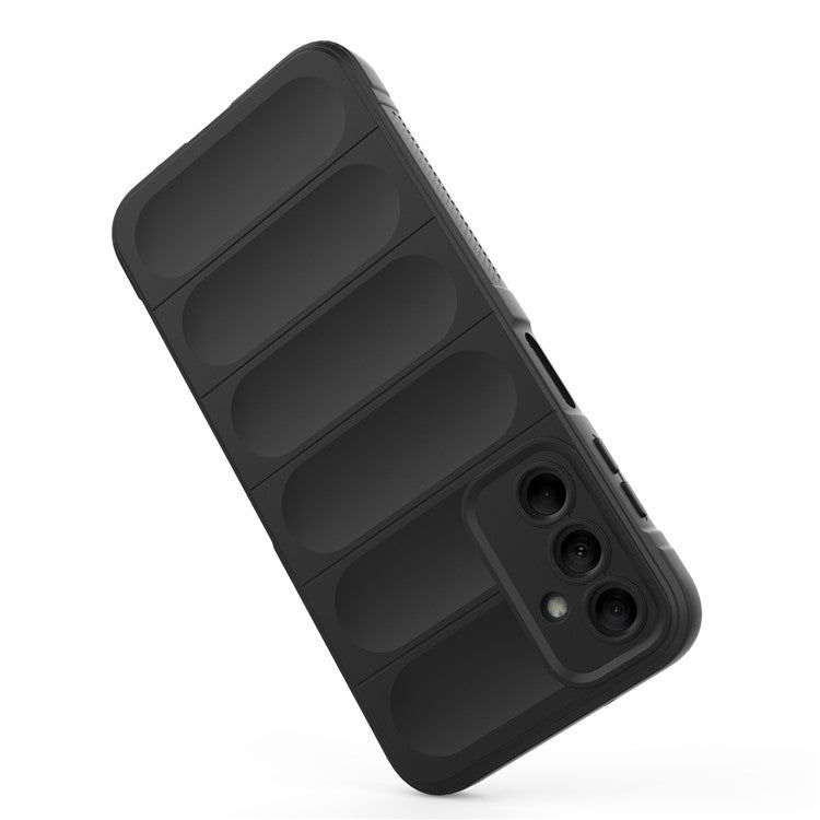 For Samsung Galaxy M14 5G Rugged Drop-proof Phone Case Soft TPU Back Cover - Black