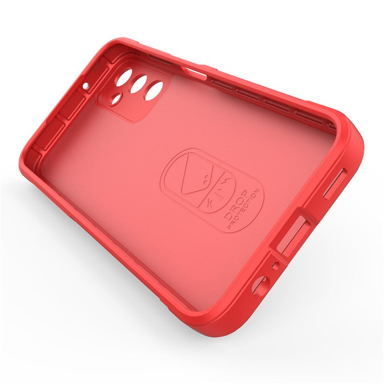 For Samsung Galaxy M14 5G Rugged Drop-proof Phone Case Soft TPU Back Cover - Red