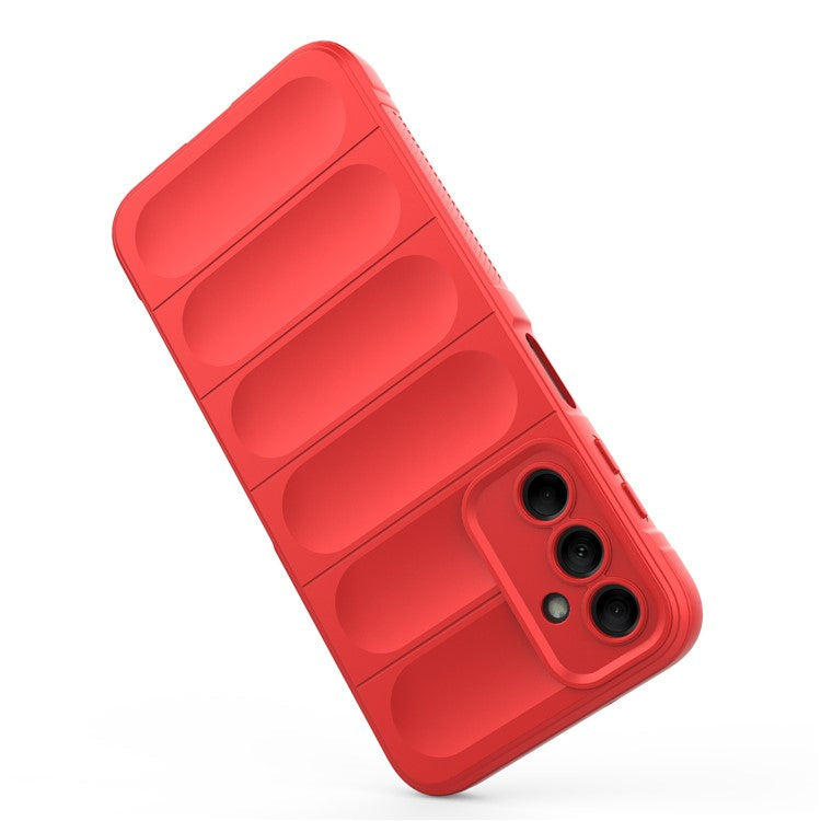 For Samsung Galaxy M14 5G Rugged Drop-proof Phone Case Soft TPU Back Cover - Red