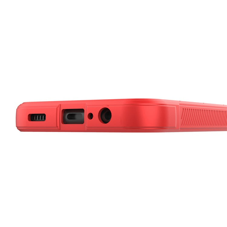 For Samsung Galaxy M14 5G Rugged Drop-proof Phone Case Soft TPU Back Cover - Red