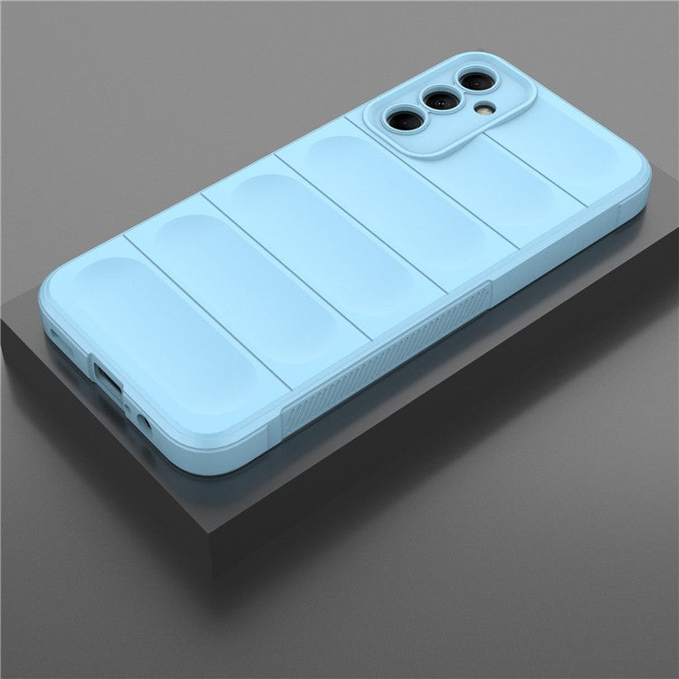 For Samsung Galaxy M14 5G Rugged Drop-proof Phone Case Soft TPU Back Cover - Baby Blue