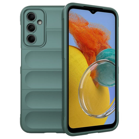 For Samsung Galaxy M14 5G Rugged Drop-proof Phone Case Soft TPU Back Cover - Green