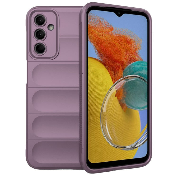 For Samsung Galaxy M14 5G Rugged Drop-proof Phone Case Soft TPU Back Cover - Light Purple