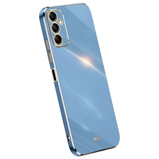 XINLI For Samsung Galaxy M14 5G Electroplating Edge Case Soft TPU Shockproof Phone Cover - Blue