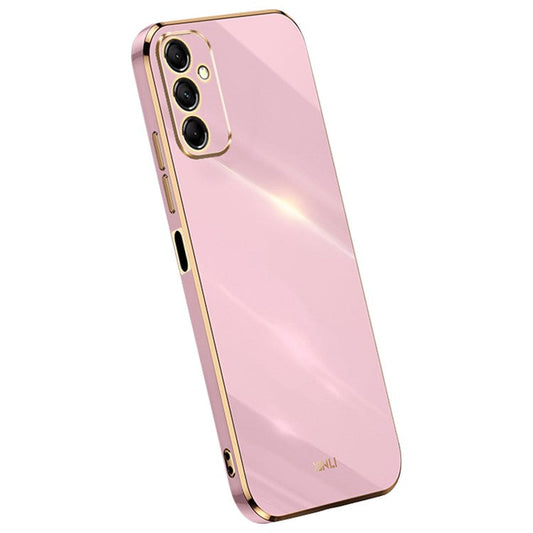 XINLI For Samsung Galaxy M14 5G Electroplating Edge Case Soft TPU Shockproof Phone Cover - Purple