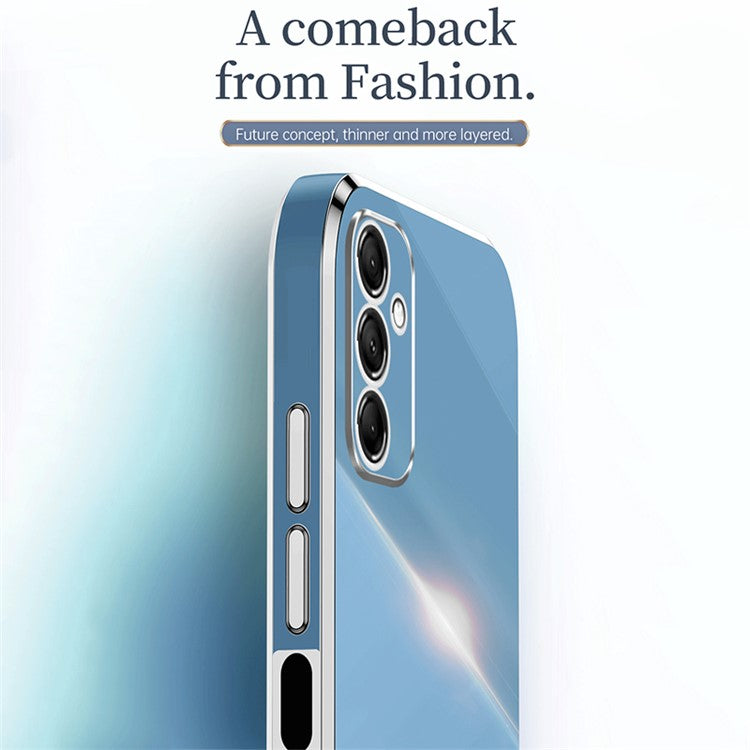 XINLI For Samsung Galaxy M14 5G Electroplating Edge Case Soft TPU Shockproof Phone Cover - Red