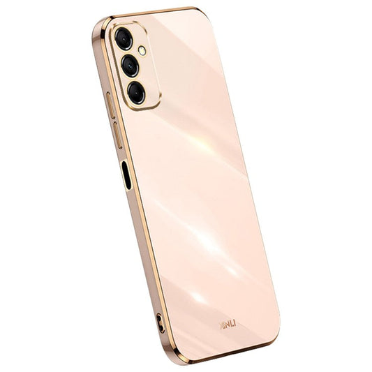 XINLI For Samsung Galaxy M14 5G Electroplating Edge Case Soft TPU Shockproof Phone Cover - Pink