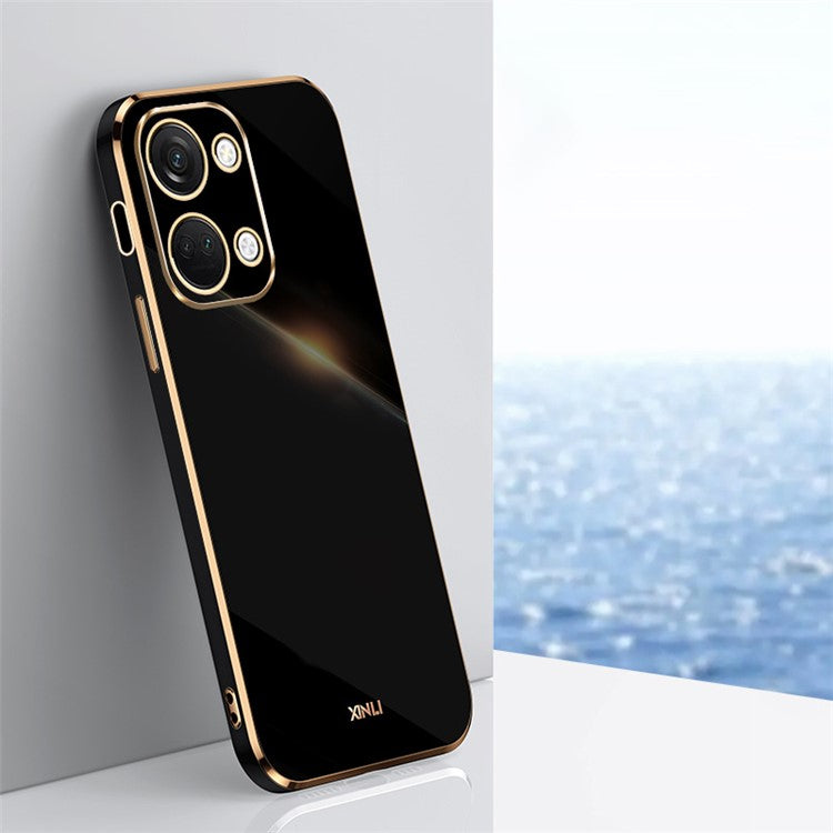 XINLI For OnePlus Nord 3 5G / Ace 2V Soft TPU Phone Case Electroplating Edge Phone Cover - Black
