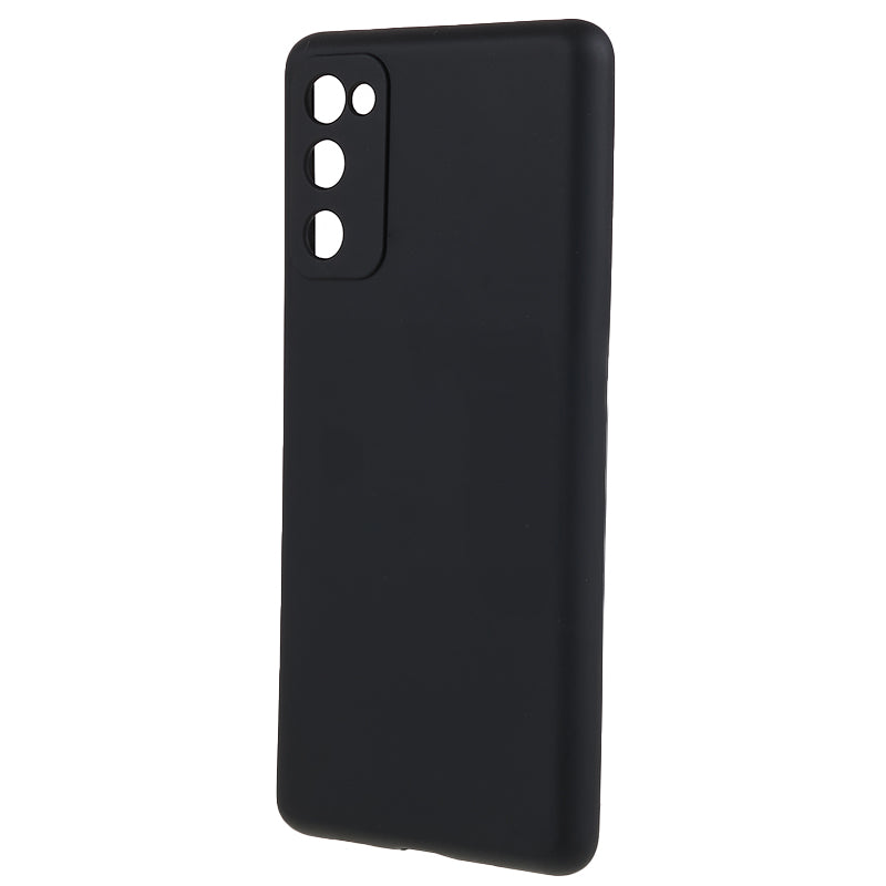 For Samsung Galaxy S20 Lite / S20 FE / S20 FE 5G / S20 FE 2022 Fiber Lining Rubberized TPU Cover Phone Case - Black