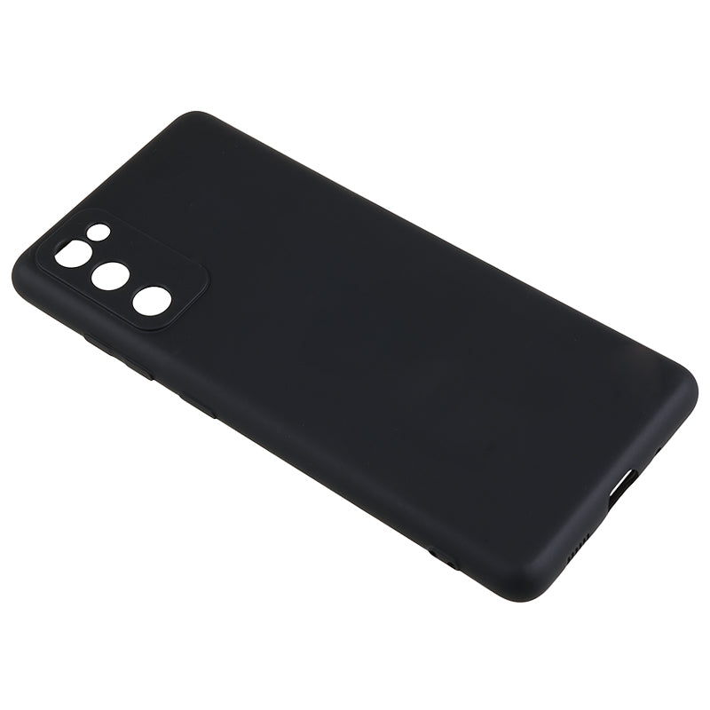 For Samsung Galaxy S20 Lite / S20 FE / S20 FE 5G / S20 FE 2022 Fiber Lining Rubberized TPU Cover Phone Case - Black