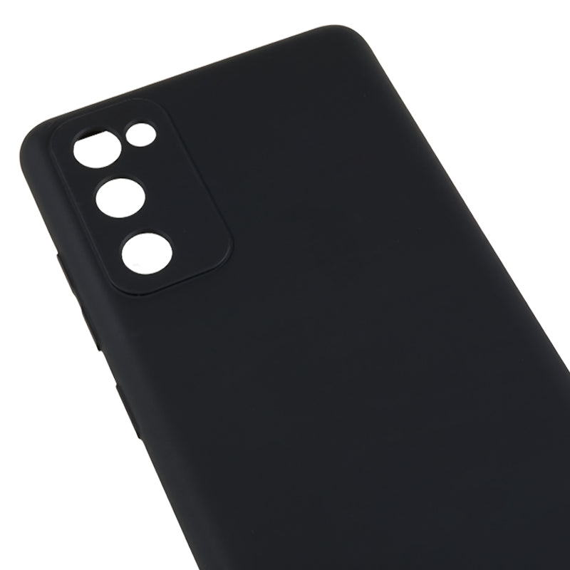 For Samsung Galaxy S20 Lite / S20 FE / S20 FE 5G / S20 FE 2022 Fiber Lining Rubberized TPU Cover Phone Case - Black