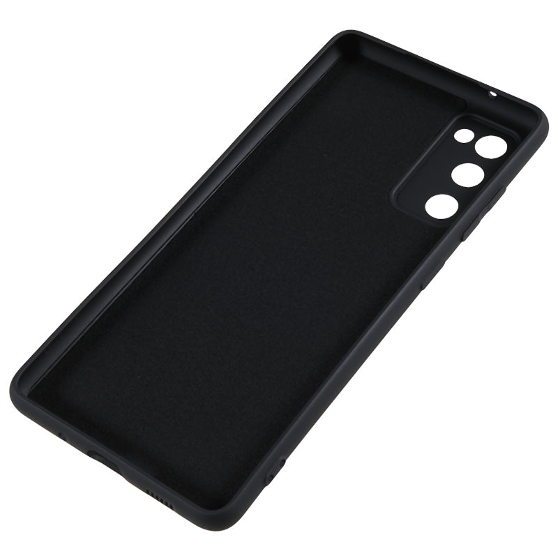For Samsung Galaxy S20 Lite / S20 FE / S20 FE 5G / S20 FE 2022 Fiber Lining Rubberized TPU Cover Phone Case - Black