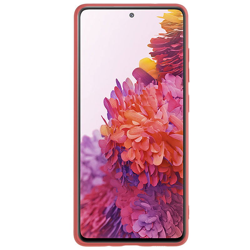 For Samsung Galaxy S20 Lite / S20 FE / S20 FE 5G / S20 FE 2022 Fiber Lining Rubberized TPU Cover Phone Case - Hawthorn Red