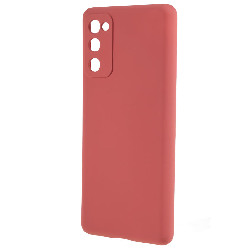 For Samsung Galaxy S20 Lite / S20 FE / S20 FE 5G / S20 FE 2022 Fiber Lining Rubberized TPU Cover Phone Case - Hawthorn Red