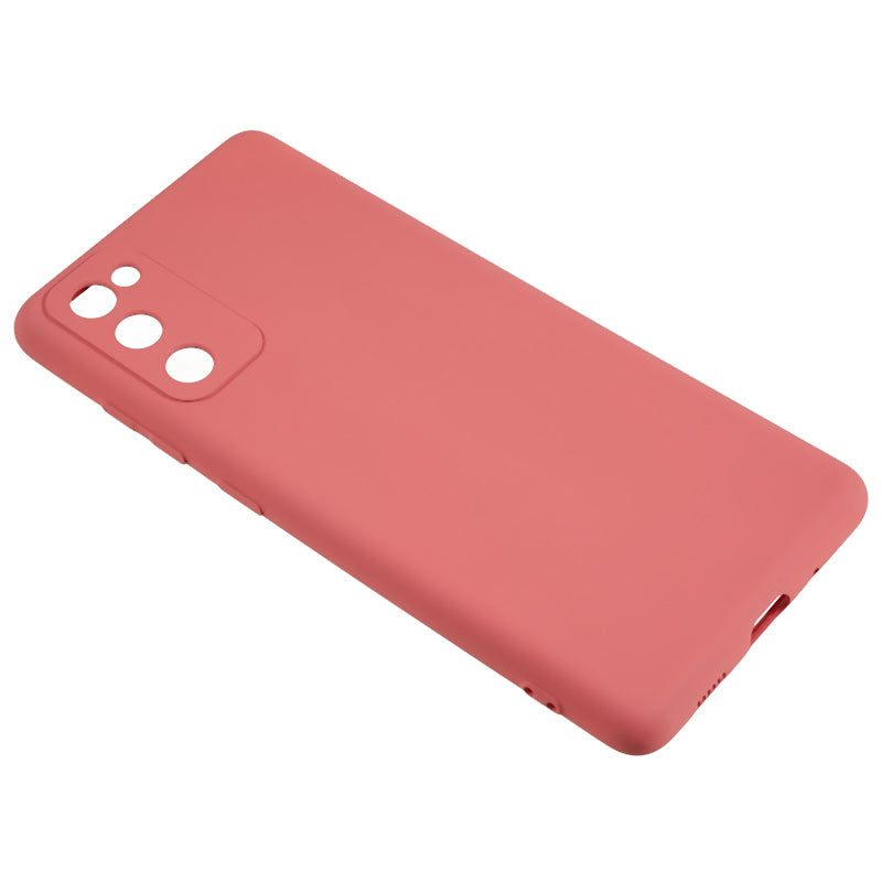 For Samsung Galaxy S20 Lite / S20 FE / S20 FE 5G / S20 FE 2022 Fiber Lining Rubberized TPU Cover Phone Case - Hawthorn Red