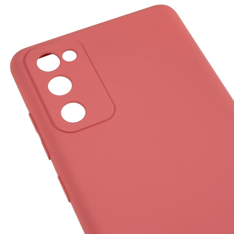 For Samsung Galaxy S20 Lite / S20 FE / S20 FE 5G / S20 FE 2022 Fiber Lining Rubberized TPU Cover Phone Case - Hawthorn Red