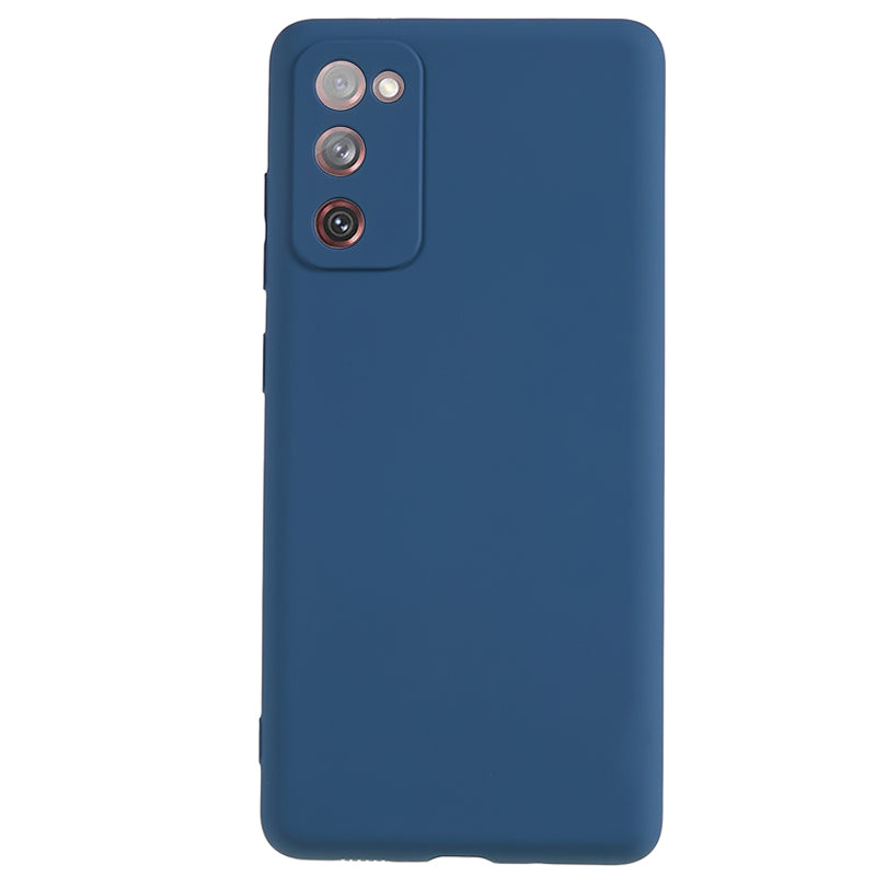 For Samsung Galaxy S20 Lite / S20 FE / S20 FE 5G / S20 FE 2022 Fiber Lining Rubberized TPU Cover Phone Case - Sapphire