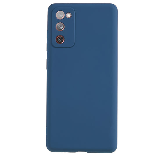 For Samsung Galaxy S20 Lite / S20 FE / S20 FE 5G / S20 FE 2022 Fiber Lining Rubberized TPU Cover Phone Case - Sapphire