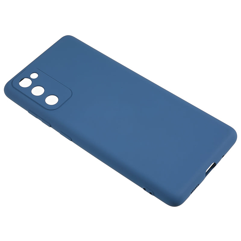 For Samsung Galaxy S20 Lite / S20 FE / S20 FE 5G / S20 FE 2022 Fiber Lining Rubberized TPU Cover Phone Case - Sapphire