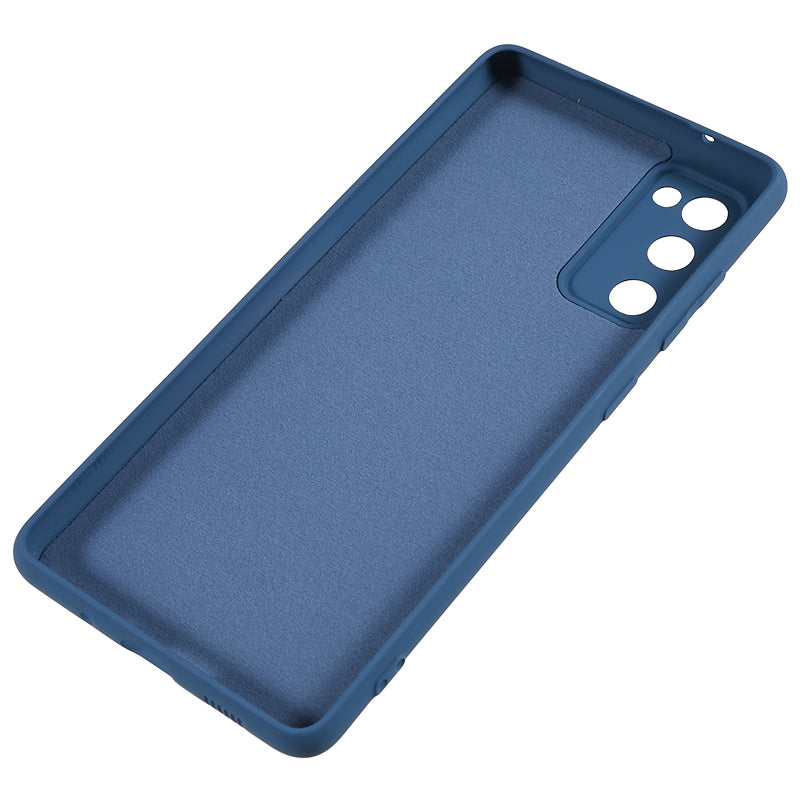 For Samsung Galaxy S20 Lite / S20 FE / S20 FE 5G / S20 FE 2022 Fiber Lining Rubberized TPU Cover Phone Case - Sapphire