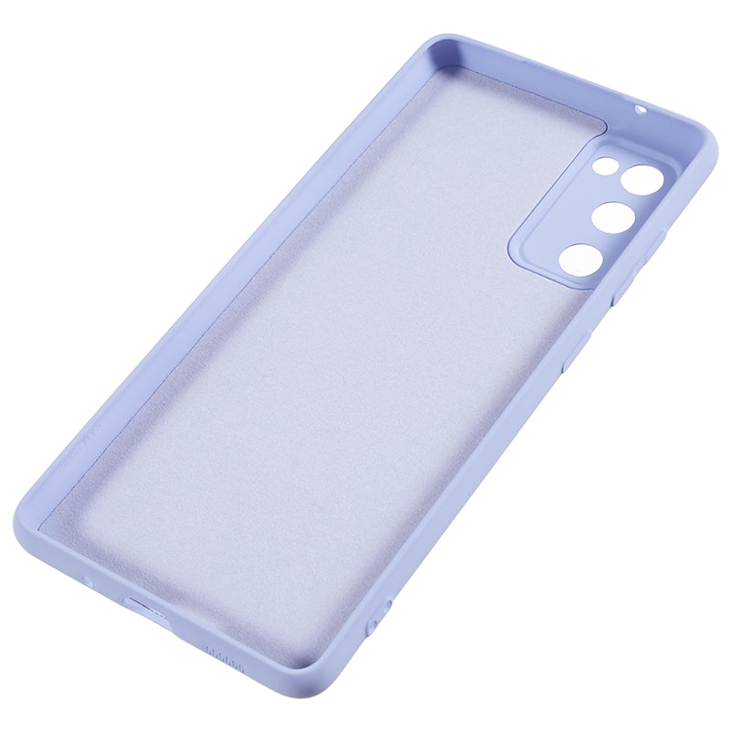 For Samsung Galaxy S20 Lite / S20 FE / S20 FE 5G / S20 FE 2022 Fiber Lining Rubberized TPU Cover Phone Case - Light Purple