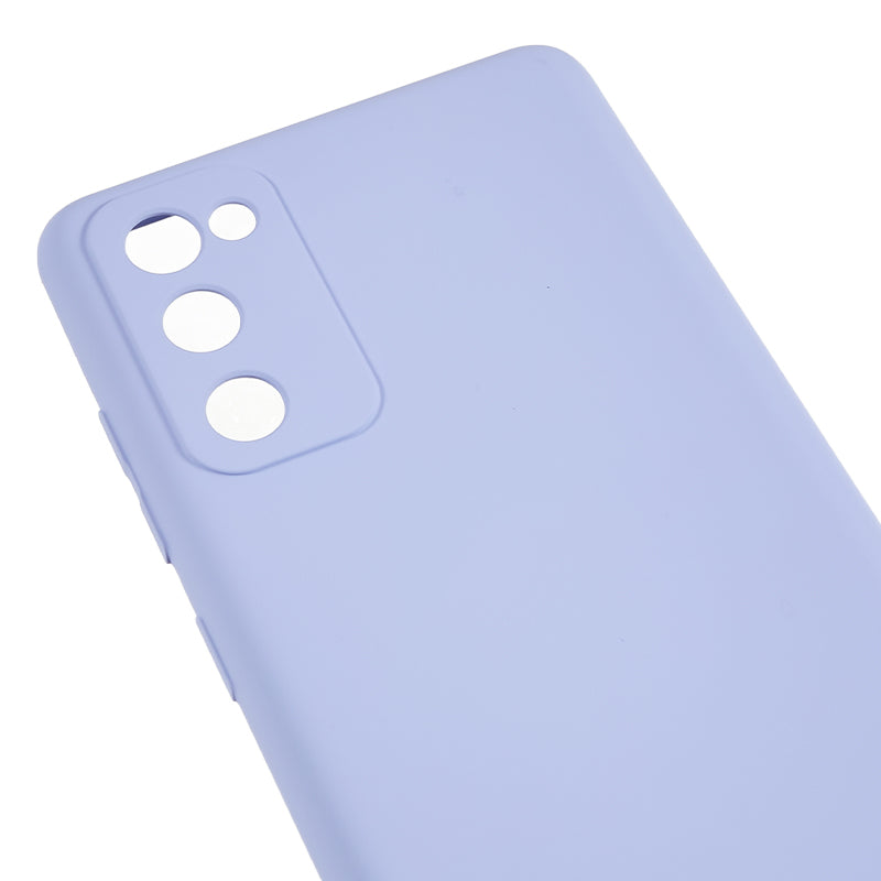 For Samsung Galaxy S20 Lite / S20 FE / S20 FE 5G / S20 FE 2022 Fiber Lining Rubberized TPU Cover Phone Case - Light Purple