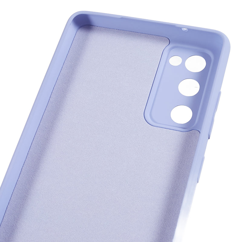 For Samsung Galaxy S20 Lite / S20 FE / S20 FE 5G / S20 FE 2022 Fiber Lining Rubberized TPU Cover Phone Case - Light Purple