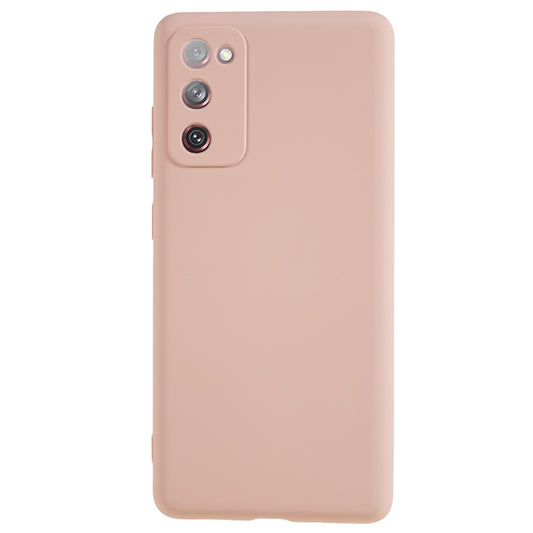 For Samsung Galaxy S20 Lite / S20 FE / S20 FE 5G / S20 FE 2022 Fiber Lining Rubberized TPU Cover Phone Case - Pink