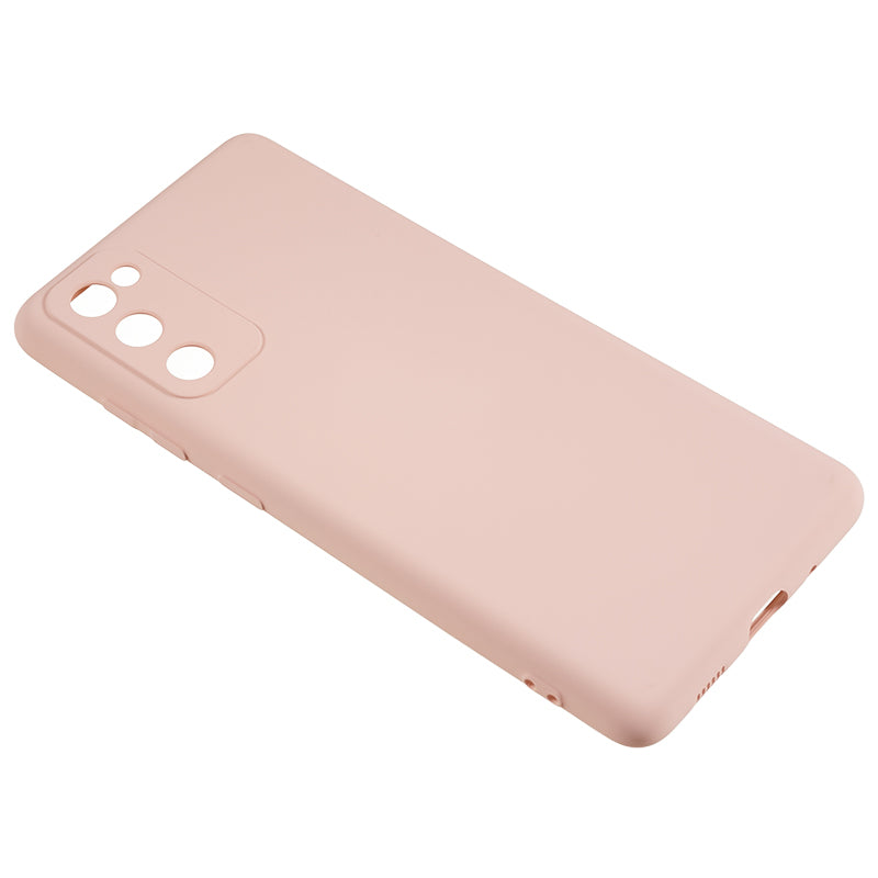 For Samsung Galaxy S20 Lite / S20 FE / S20 FE 5G / S20 FE 2022 Fiber Lining Rubberized TPU Cover Phone Case - Pink