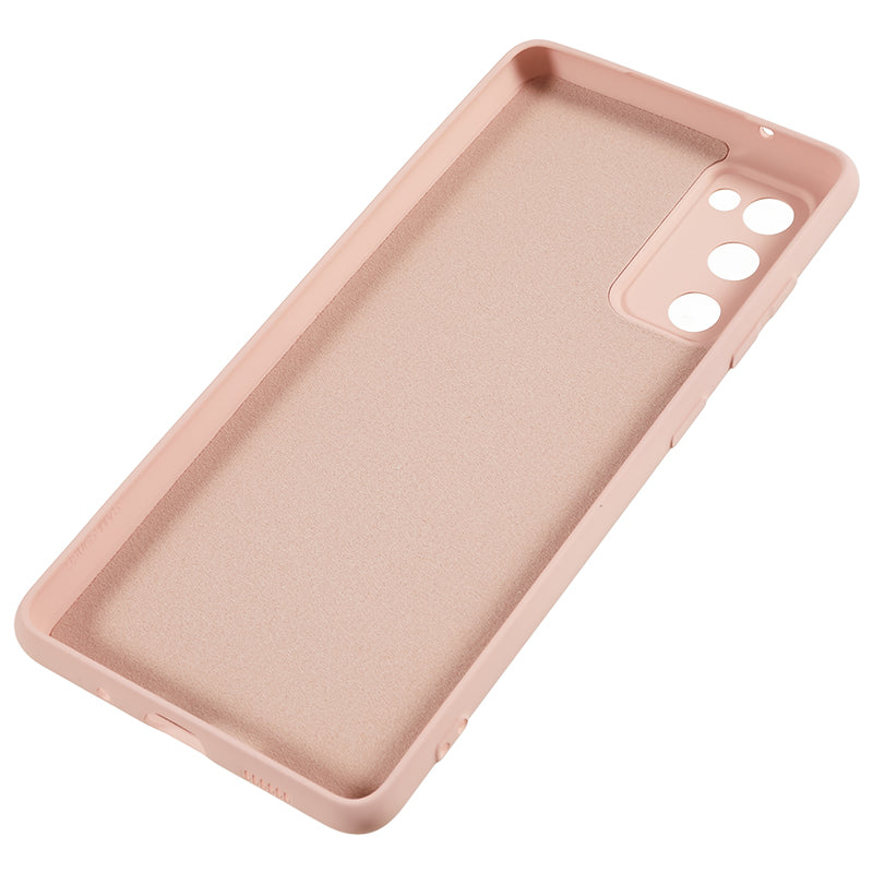 For Samsung Galaxy S20 Lite / S20 FE / S20 FE 5G / S20 FE 2022 Fiber Lining Rubberized TPU Cover Phone Case - Pink
