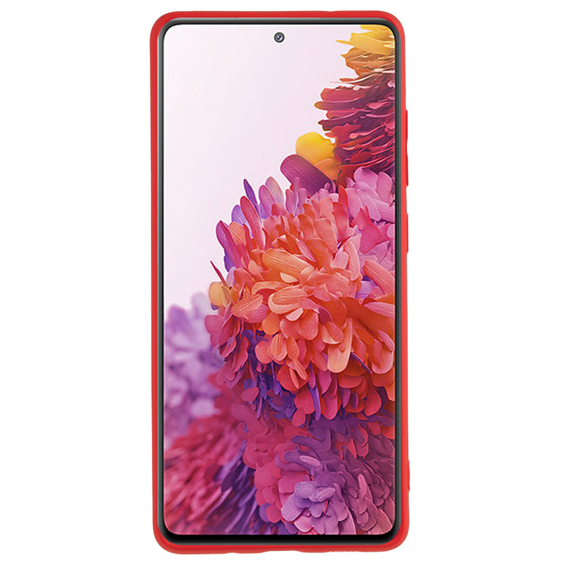 For Samsung Galaxy S20 Lite / S20 FE / S20 FE 5G / S20 FE 2022 Fiber Lining Rubberized TPU Cover Phone Case - Red