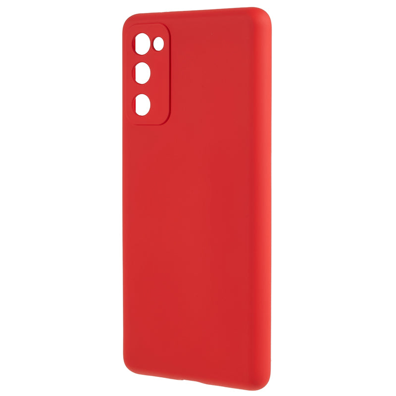 For Samsung Galaxy S20 Lite / S20 FE / S20 FE 5G / S20 FE 2022 Fiber Lining Rubberized TPU Cover Phone Case - Red