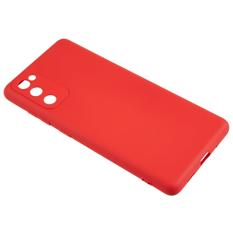 For Samsung Galaxy S20 Lite / S20 FE / S20 FE 5G / S20 FE 2022 Fiber Lining Rubberized TPU Cover Phone Case - Red