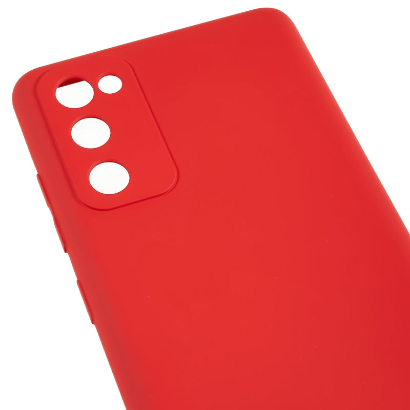 For Samsung Galaxy S20 Lite / S20 FE / S20 FE 5G / S20 FE 2022 Fiber Lining Rubberized TPU Cover Phone Case - Red