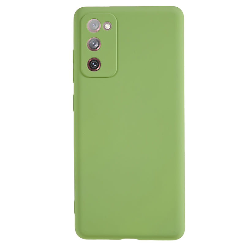 For Samsung Galaxy S20 Lite / S20 FE / S20 FE 5G / S20 FE 2022 Fiber Lining Rubberized TPU Cover Phone Case - Matcha Green