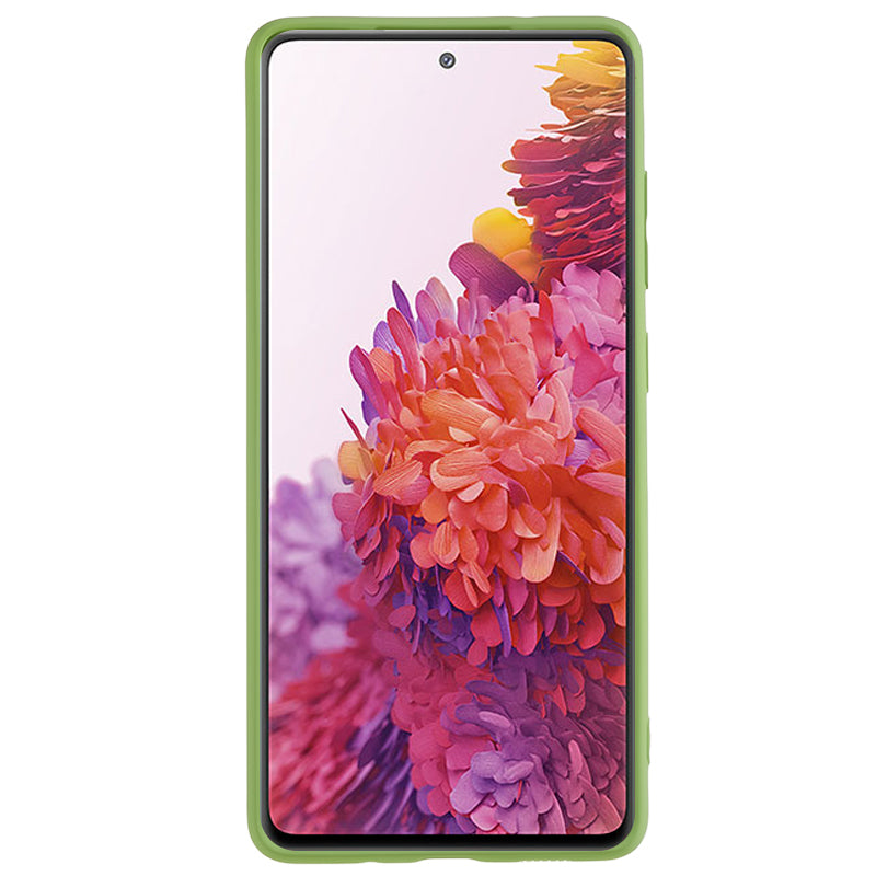 For Samsung Galaxy S20 Lite / S20 FE / S20 FE 5G / S20 FE 2022 Fiber Lining Rubberized TPU Cover Phone Case - Matcha Green