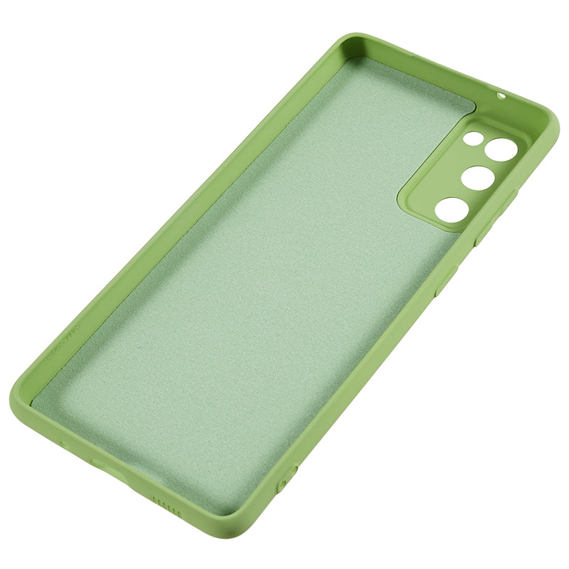 For Samsung Galaxy S20 Lite / S20 FE / S20 FE 5G / S20 FE 2022 Fiber Lining Rubberized TPU Cover Phone Case - Matcha Green