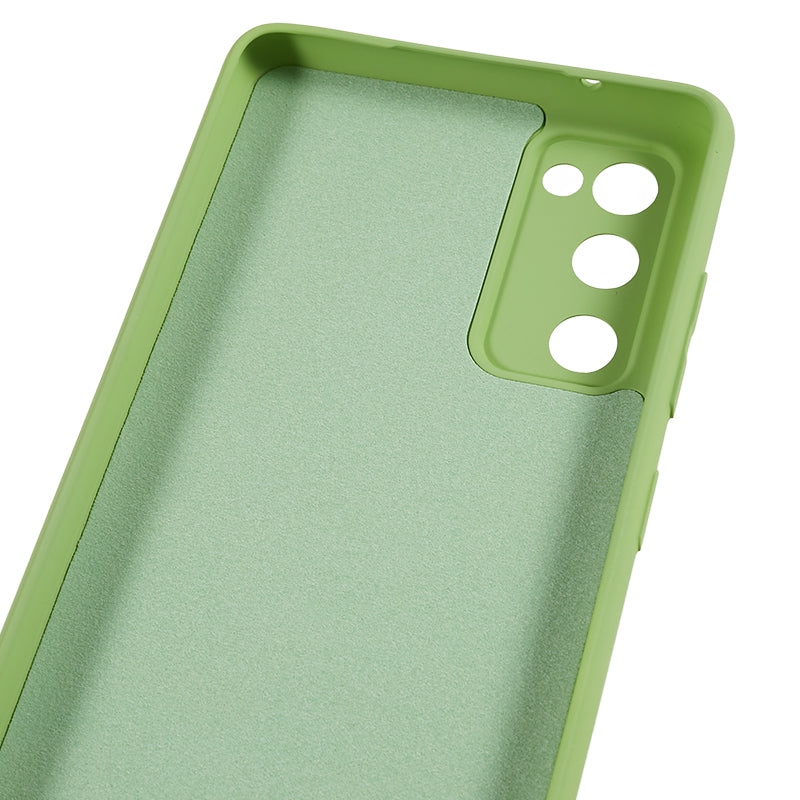 For Samsung Galaxy S20 Lite / S20 FE / S20 FE 5G / S20 FE 2022 Fiber Lining Rubberized TPU Cover Phone Case - Matcha Green