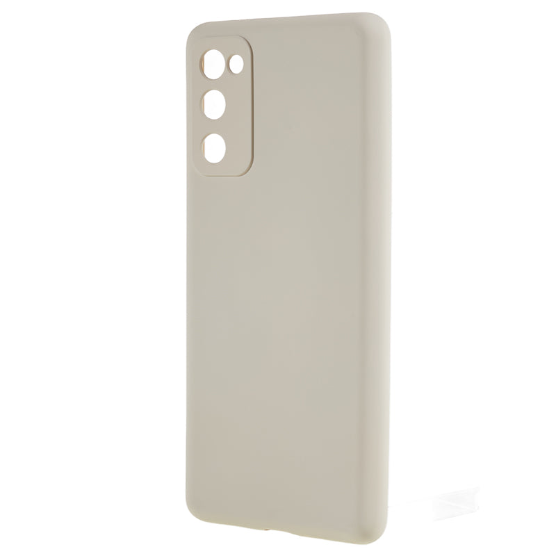 For Samsung Galaxy S20 Lite / S20 FE / S20 FE 5G / S20 FE 2022 Fiber Lining Rubberized TPU Cover Phone Case - White