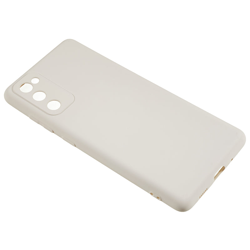 For Samsung Galaxy S20 Lite / S20 FE / S20 FE 5G / S20 FE 2022 Fiber Lining Rubberized TPU Cover Phone Case - White