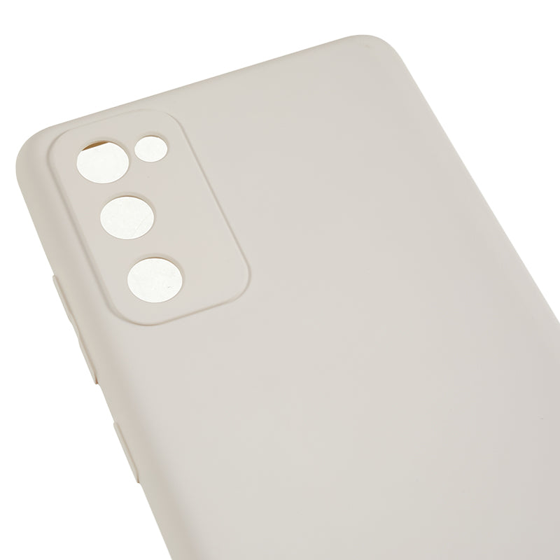 For Samsung Galaxy S20 Lite / S20 FE / S20 FE 5G / S20 FE 2022 Fiber Lining Rubberized TPU Cover Phone Case - White