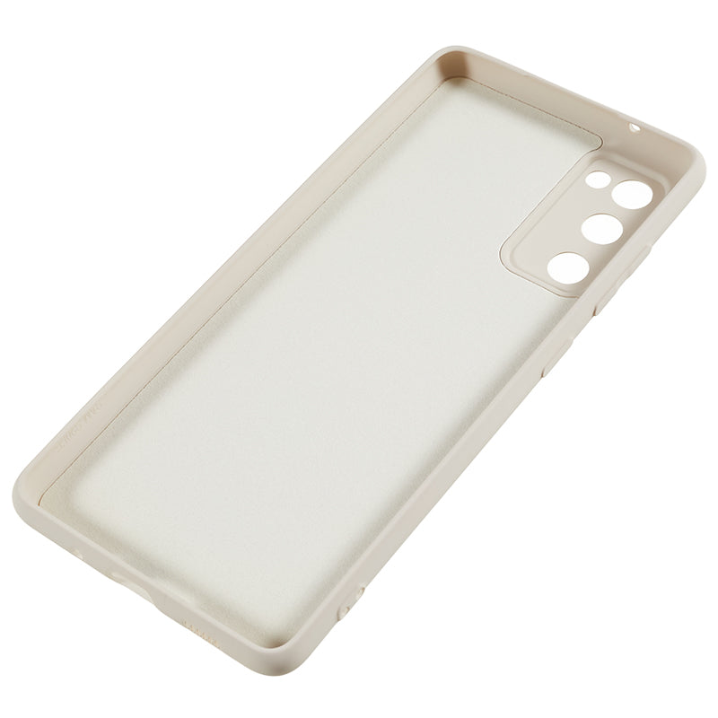 For Samsung Galaxy S20 Lite / S20 FE / S20 FE 5G / S20 FE 2022 Fiber Lining Rubberized TPU Cover Phone Case - White