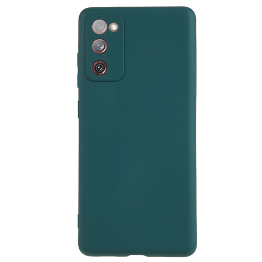 For Samsung Galaxy S20 Lite / S20 FE / S20 FE 5G / S20 FE 2022 Fiber Lining Rubberized TPU Cover Phone Case - Army Green