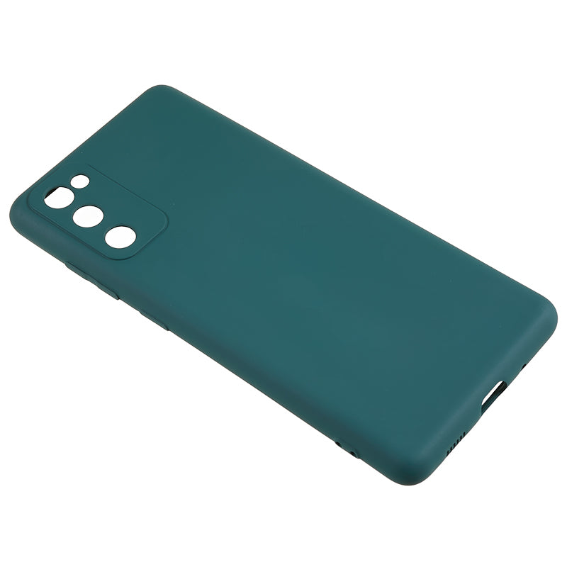 For Samsung Galaxy S20 Lite / S20 FE / S20 FE 5G / S20 FE 2022 Fiber Lining Rubberized TPU Cover Phone Case - Army Green